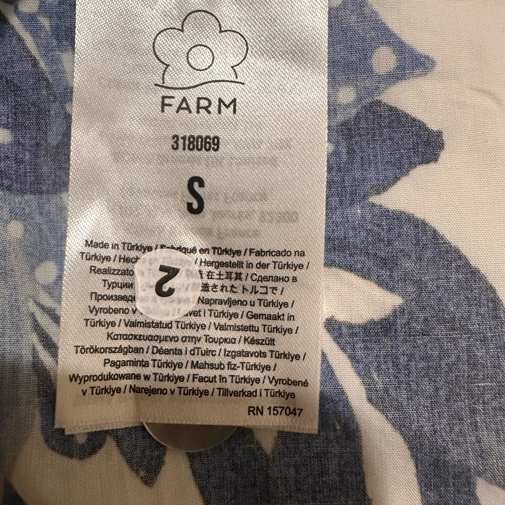 Farm Rio Blue Floral Off-Shoulder Top - Picture 8 of 10
